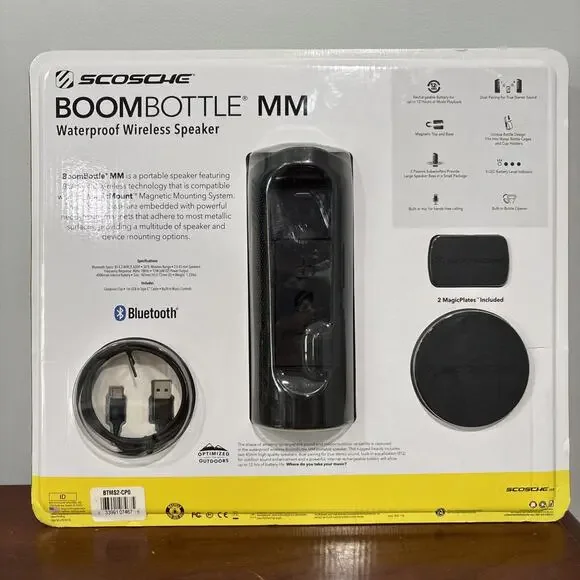 Scosche Boombottle MM Waterproof Wireless Speaker Bluetooth NEW - Picture 2 of 9